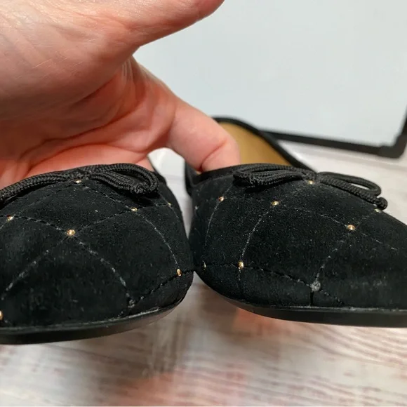 Talbots Black Velvet Flats. Women Size 7. - Picture 8 of 10